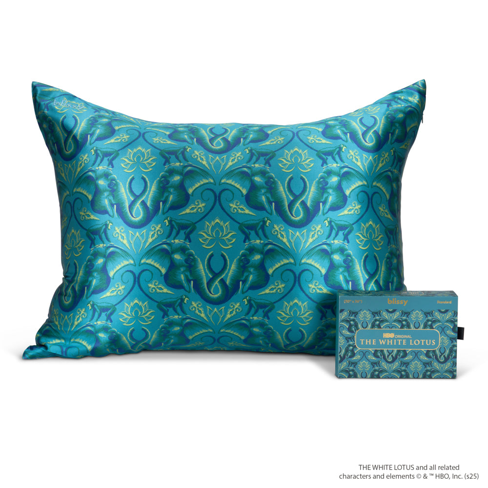 Pillowcase - White Lotus - Emerald Jungle - Standard