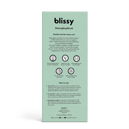 Blissy Detangling Brush - Teal