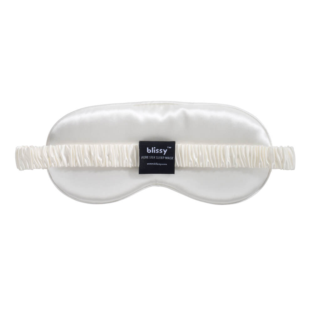 Sleep Mask - White - Diamond Quilted